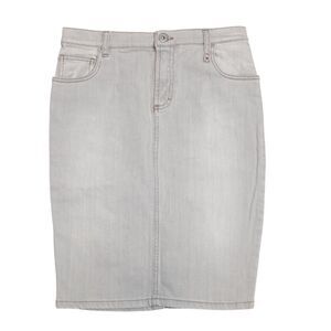 Fiorucci Lightweight Light Gray Wash Denim Pencil Skirt Size 40 Italian/ 6 US